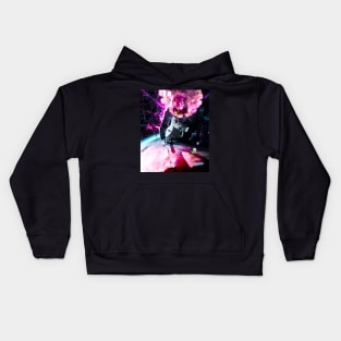 Astronaut Cyber Punk Neon City Kids Hoodie